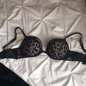 Victoria Secret black lace bra. 36C